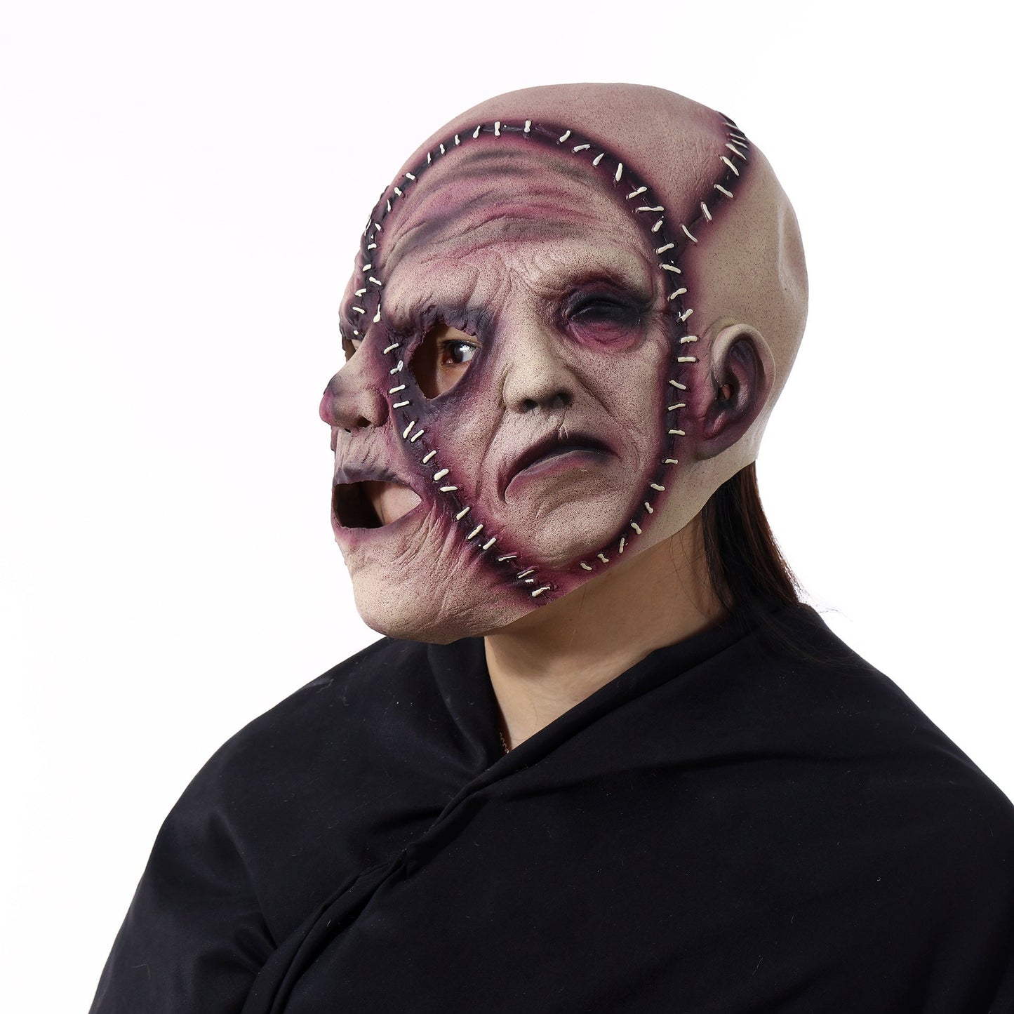 Halloween Three-sided Grimace Horror Mask Cosplay Mask Party Scary