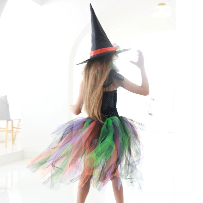 Arrival Dark Witch Costume Set for Girls – Halloween Tutu Dress with