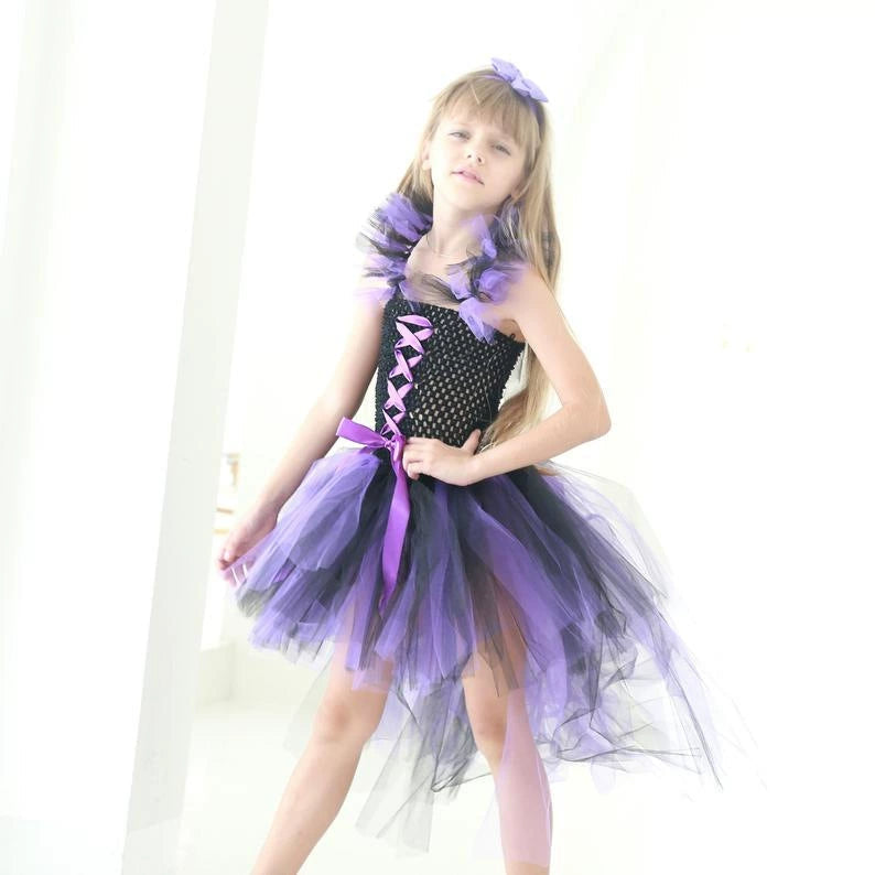 Arrival Dark Witch Costume Set for Girls – Halloween Tutu Dress with