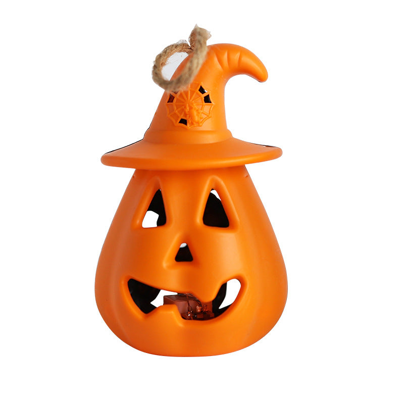 Halloween Handheld Horror Decorative Skull Candle Light 4 pieces Set