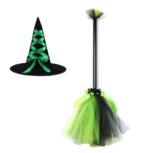 Arrival Dark Halloween Essential: Girls’ Witch Wand and Hat Set for