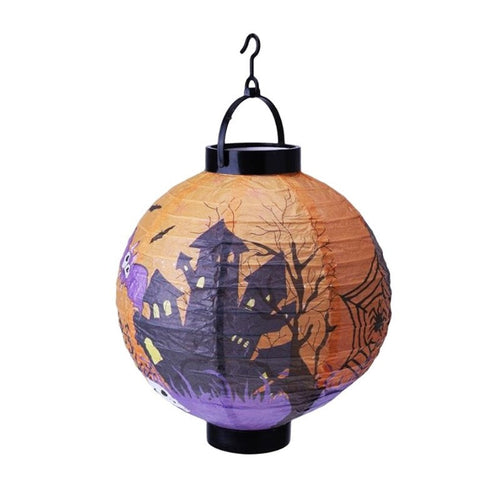 Halloween Handheld Halloween Pumpkin Paper Lantern Hanging Light-Up