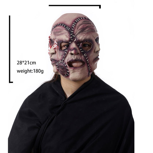 Halloween Three-sided Grimace Horror Mask Cosplay Mask Party Scary