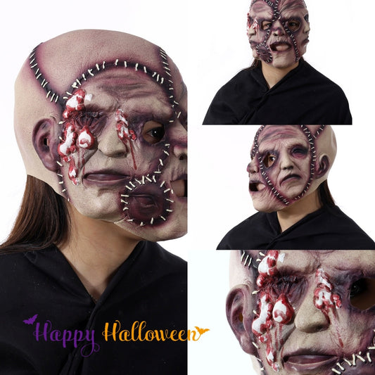 Halloween Three-sided Grimace Horror Mask Cosplay Mask Party Scary