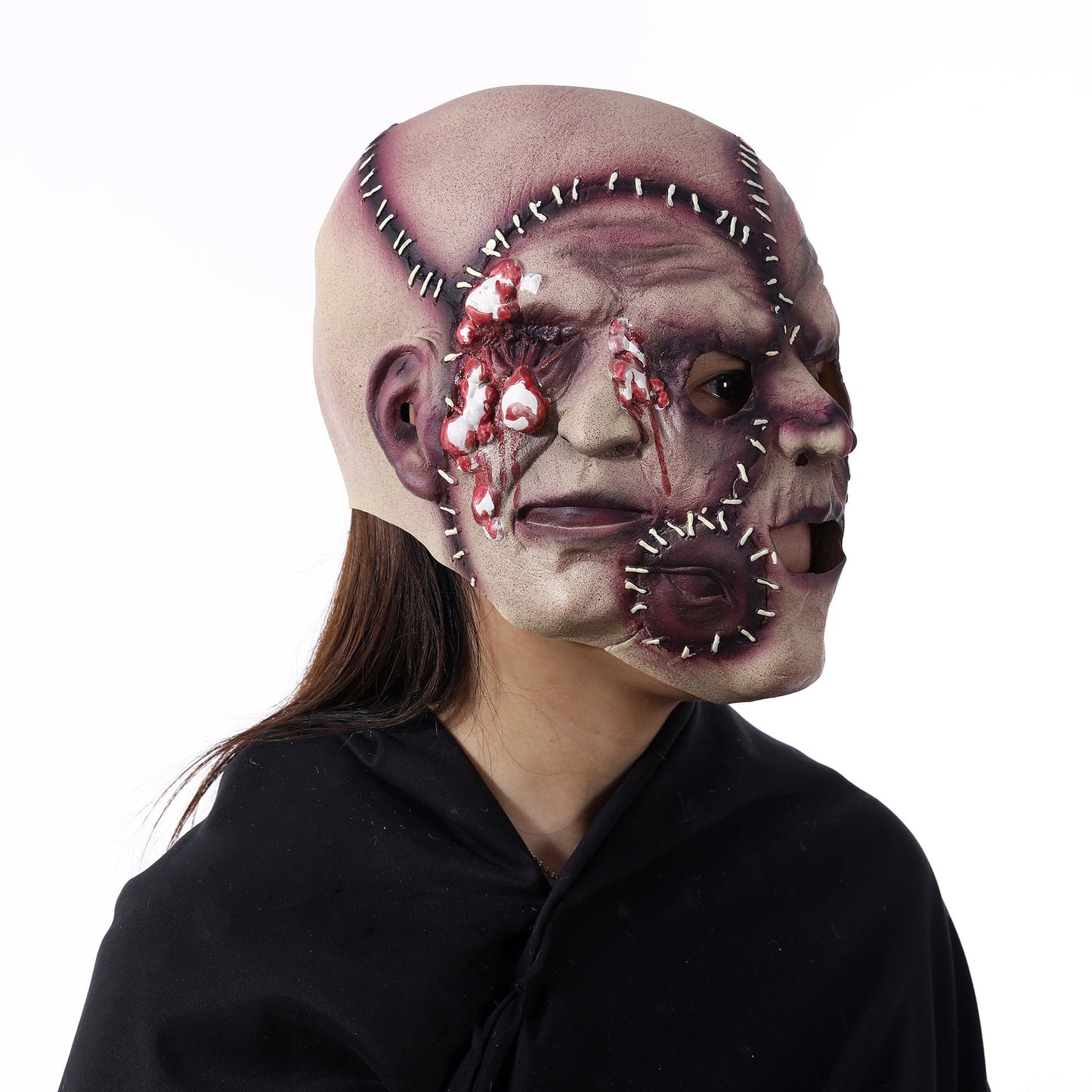 Halloween Three-sided Grimace Horror Mask Cosplay Mask Party Scary