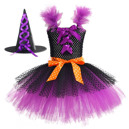 Arrival Kids’ Witch Costume Dress for Girls – Halloween Cosplay Outfit