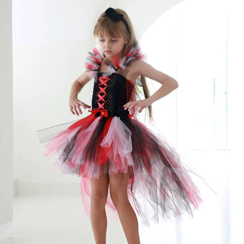 Arrival Dark Witch Costume Set for Girls – Halloween Tutu Dress with