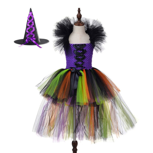 Arrival Dark Witch Costume Set for Girls – Halloween Tutu Dress with