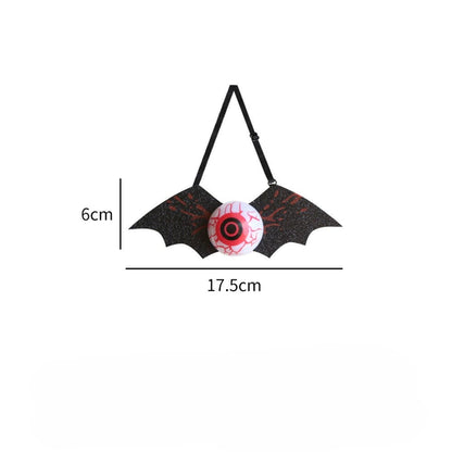 Halloween Glow-in-the-Dark Eyeball and Bat-Themed Tie – Kids Costume