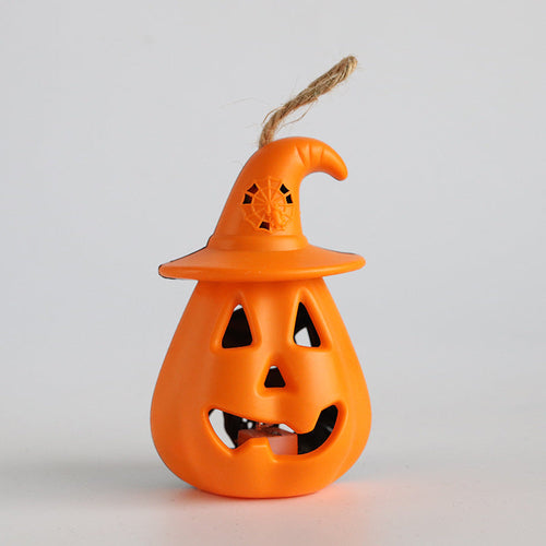 Halloween Handheld Horror Decorative Skull Candle Light 4 pieces Set