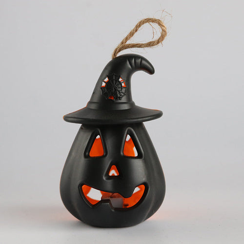 Halloween Handheld Horror Decorative Skull Candle Light 4 pieces Set