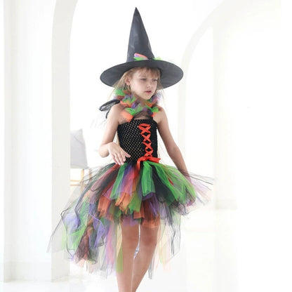 Arrival Dark Witch Costume Set for Girls – Halloween Tutu Dress with
