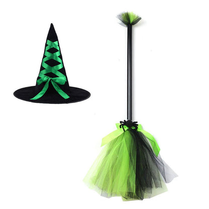 Arrival Dark Halloween Essential: Girls’ Witch Wand and Hat Set for